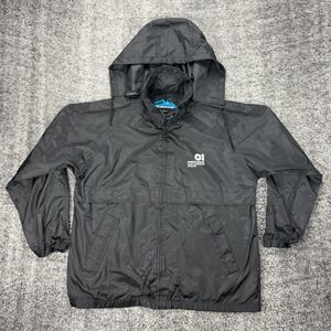 Vtg Tri-Mountain Men's M Windbreaker Jacket Hooded Packable Owens-Illinois Glass